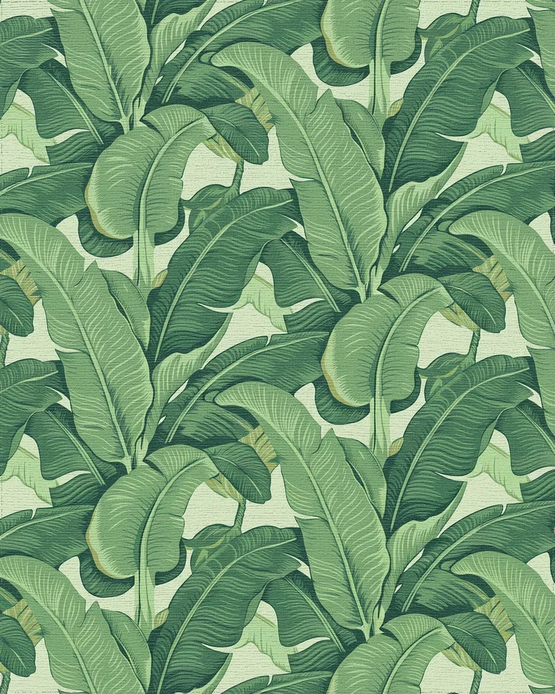 Verdant Banana Leaf Garland Rug - Cutout View