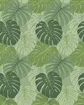 Verdant Green Tropical Leaf Arrangement Rug - Cutout View