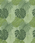 Verdant Green Tropical Leaf Arrangement Rug - Cutout View
