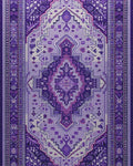 Vibrant Amethyst Medallion Oriental Rug - Cutout View
