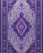 Vibrant Amethyst Medallion Oriental Rug - Cutout View