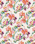 Vibrant Floral Silhouette Abstract Rug - Cutout View