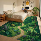 Vibrant Lush Dino Valley Rug - Bedroom View