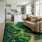 Vibrant Lush Dino Valley Rug - Living Room View