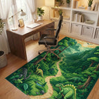 Vibrant Lush Dino Valley Rug - Office View