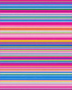 Vibrant Multicolor Rainbow Striped Rug - Cutout View