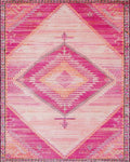 Vibrant Pink Diamond Tribal Rug - Cutout View