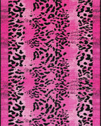 Vibrant Pink Leopard Spots Rug - Cutout View