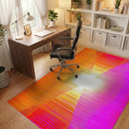 Vibrant Pink Orange Gradient Staircase Rug - Office View