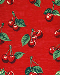 Vibrant Red Cherry Blossom Garden Rug - Cutout View
