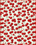 Vibrant Red Cherry Whimsical Rug - Cutout View