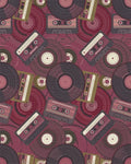 Vibrant Retro Cassette Vinyl Rug - Cutout View