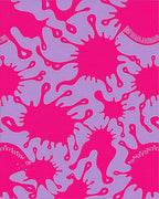 Vibrant Splatter Pattern Rug - Cutout View