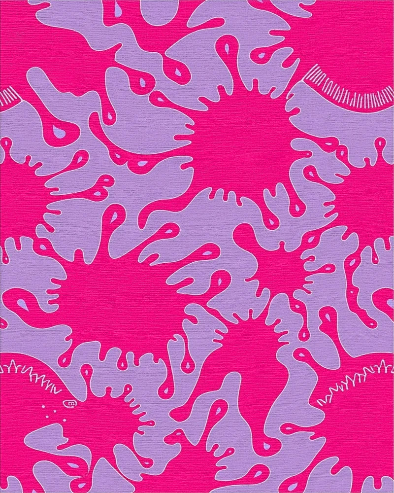 Vibrant Splatter Pattern Rug - Cutout View