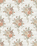Vintage Blush Pink Rose Bouquet Rug - Cutout View