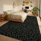 Vintage Botanical Vine Pattern Rug Bedroom View