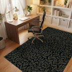 Vintage Botanical Vine Pattern Rug Office View