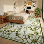 Vintage Floral Vine Pattern Rug Bedroom View