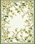Vintage Floral Vine Pattern Rug - Cutout View
