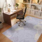 Vintage Nautical Map Compass Rose Rug Office View
