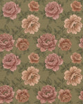 Vintage Rose Blossom Garden Rug - Cutout View