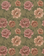 Vintage Rose Blossom Garden Rug - Cutout View