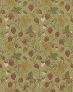 Vintage Strawberry Vine Woodland Rug - Cutout View