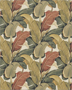 Vintage Tropical Banana Leaf Arrangement Rug - Cutout View