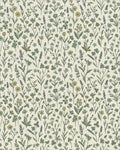 Vintage Verdant Meadow Floral Rug - Cutout View