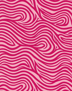 Vivid Pink Swirl Pattern Rug - Cutout View