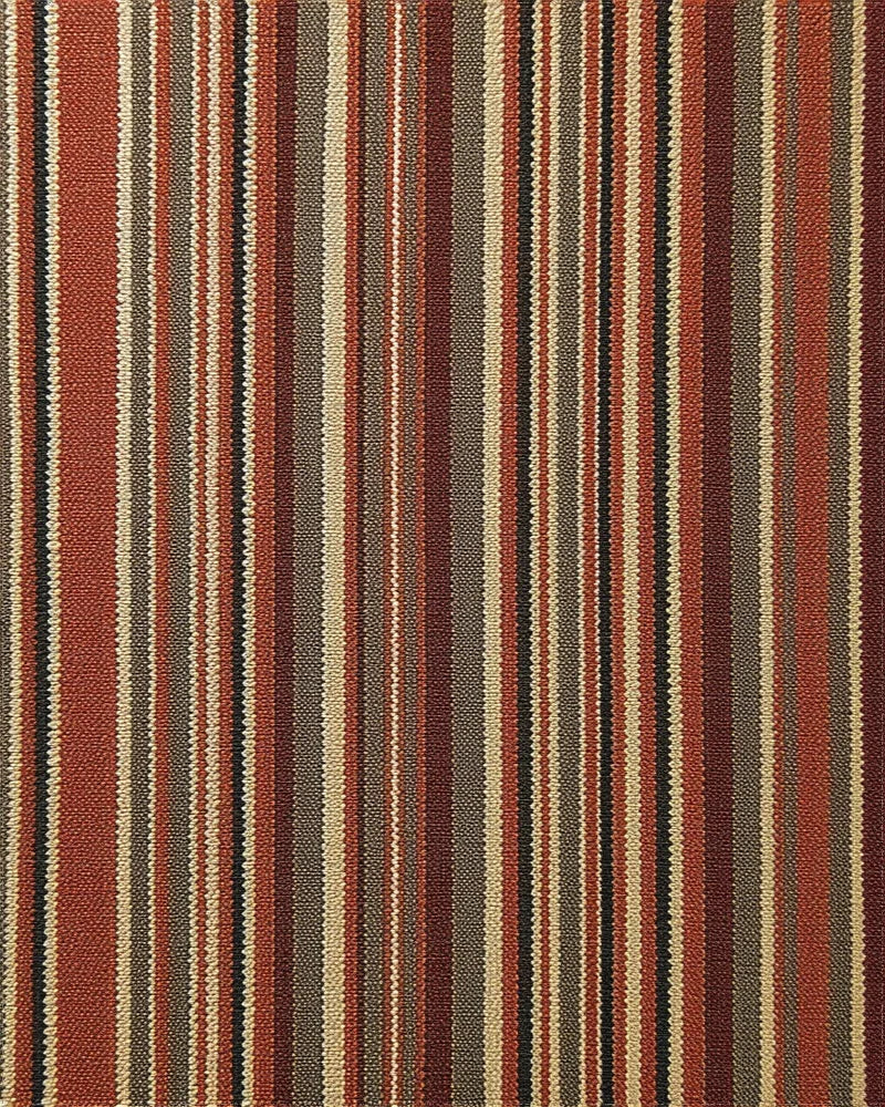 Warm Earth Toned Vertical Stripe Rug - Cutout View