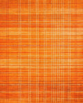 Warm Orange Textured Grid Rug - Cutout View
