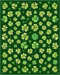 Whimsical Emerald Shamrock Rug - Cutout View