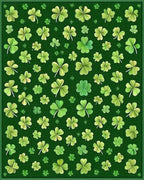 Whimsical Emerald Shamrock Rug - Cutout View