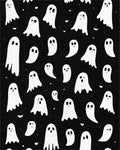 Whimsical Ghost Halloween Pattern Rug - Cutout View