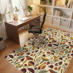 Whimsical Mushroom And Snail Forest Friends Rug Office View