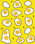 Whimsical Yellow Fried Eggs Rug - Cutout View