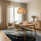 White Black Gold Veined Marble Rug - Dining Room View
