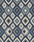 Woven Diamond Indigo Tapestry Rug - Cutout View