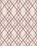 Woven Plum Lattice Garden Rug - Cutout View