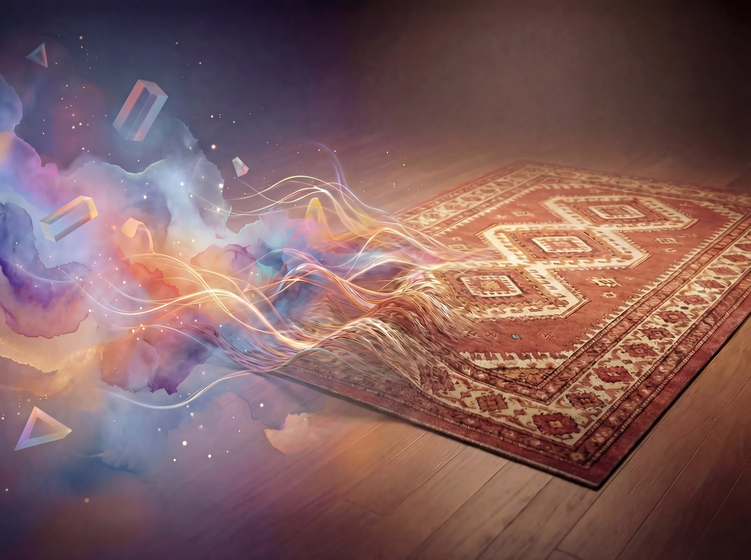 Design studio with samples and creative work in progress